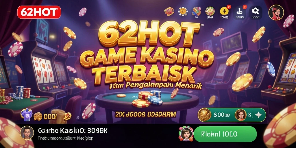 Screenshot gameplay 62HOT yang menampilkan suasana kasino yang seru.