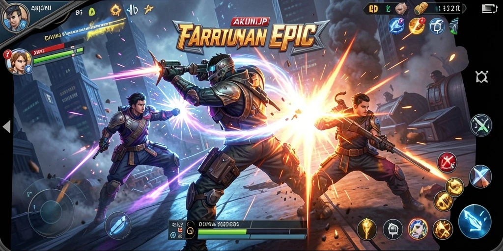 Tampilan gameplay seru di dunia Fighting yang mendebarkan.