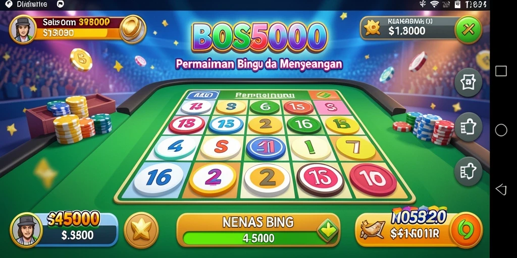 Tampilan gameplay seru dari BOS5000 yang menampilkan momen permainan Bingo.