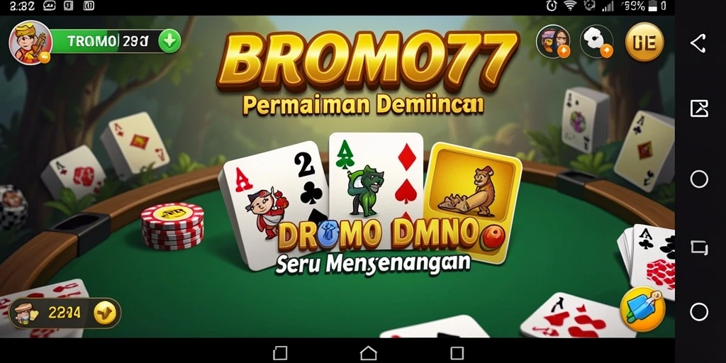 Tampilan gameplay seru dalam BROMO77 dengan domino menantang.