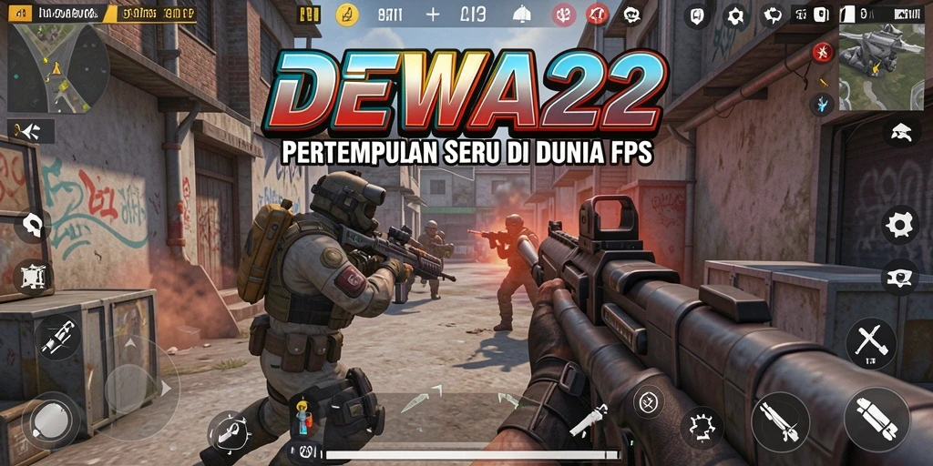 Screenshot gameplay DEWA22 menampilkan aksi tembak-menembak yang seru.