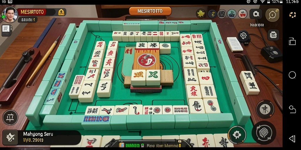 Tampilan gameplay Mahjong yang menarik di MESIRTOTO.