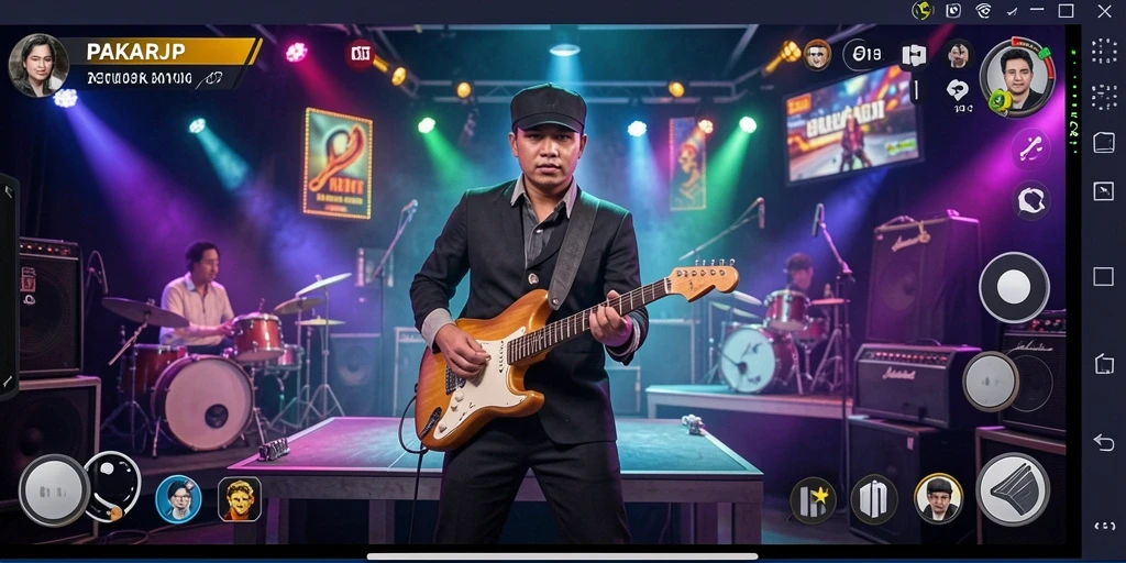Tampilan gameplay PAKARJP yang menarik dengan berbagai pilihan lagu.