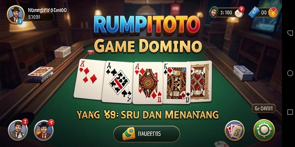 Screenshot RUMPITOTO menunjukkan keseruan gameplay Domino.