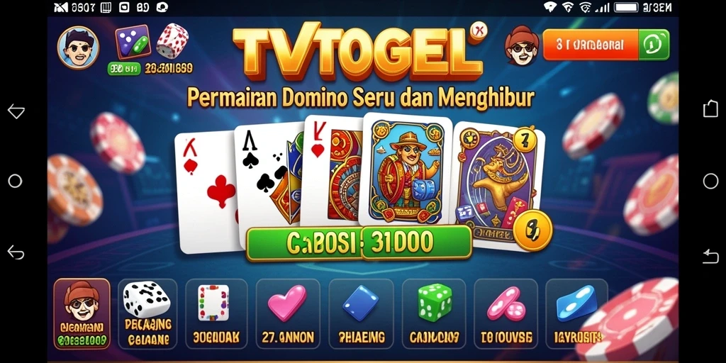 Tampilan gameplay TVTOGEL yang mendebarkan dalam permainan Domino.